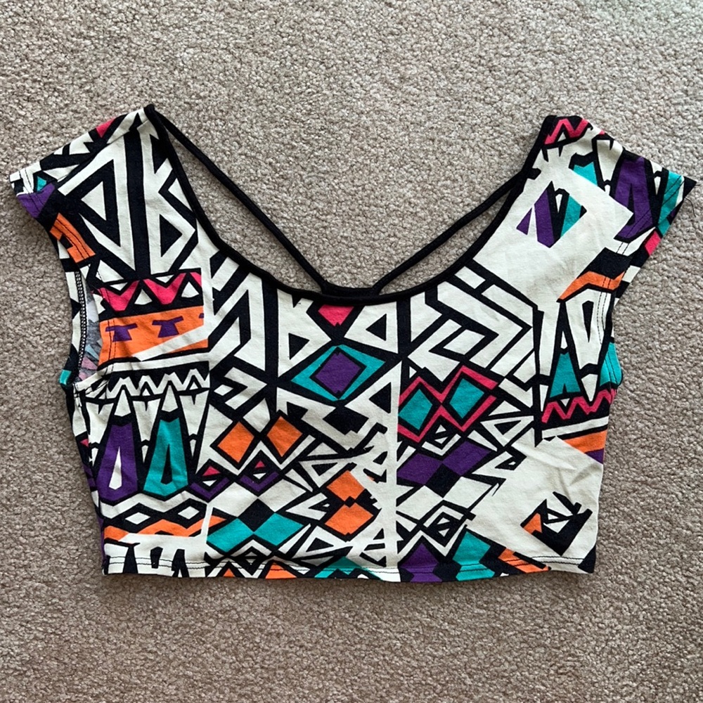 Body Central Colorful Crop Top